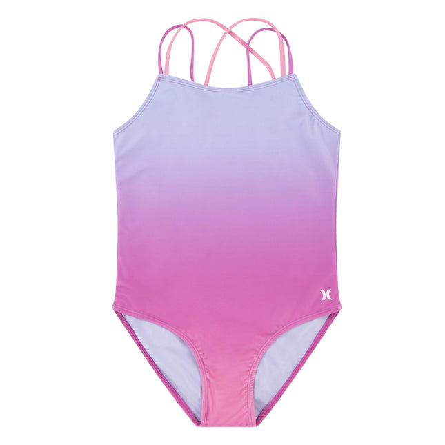Hurley Girls One Piece Swimsuit, China Rose, 14