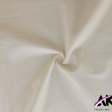 AK TRADING CO. 60" Wide Natural Muslin, 100% Cotton Fabric, Unbleached 100 Yards