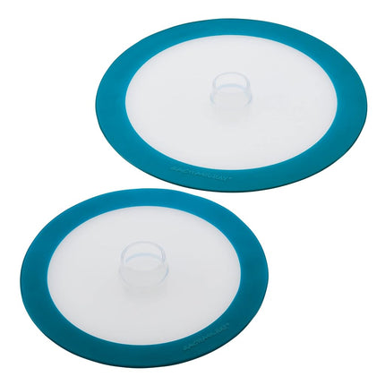 Rachael Ray Tools and Gadgets Silicone Suction Lid Set, 2 Piece, Teal