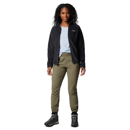 Columbia Women's Benton Springs Full Zip Full Zip Fleece Jacket, BLACK, Size XL