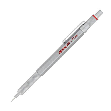 Rotring 1904444 600 Mechanical Pencil, 0.7 mm, Sil