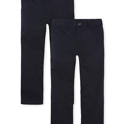 The Children's Place Pantalon Chino pour Garçon, Lot de deux, Bleu Marine Neuf, 16