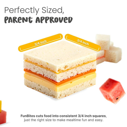 FunBites Food Cutter, Yellow Squares