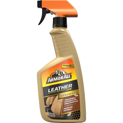 Armor All Car Leather Care Spray Bottle, Cleaner for Cars, Truck, Motorcycle, Beeswax, 4 Oz, Pack of 6, 18934-6PK