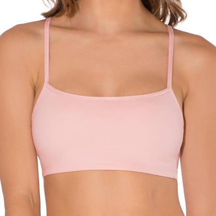 Fruit of the Loom Women's 3 Pack Spaghetti Sports Bra, Black Satin, 42D (Pack of 3)