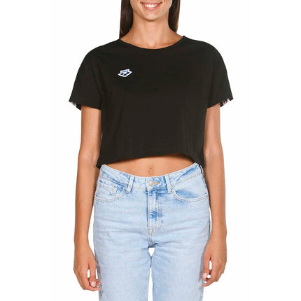 ARENA Women's Corinne Team T-Shirt Crop Top, Black