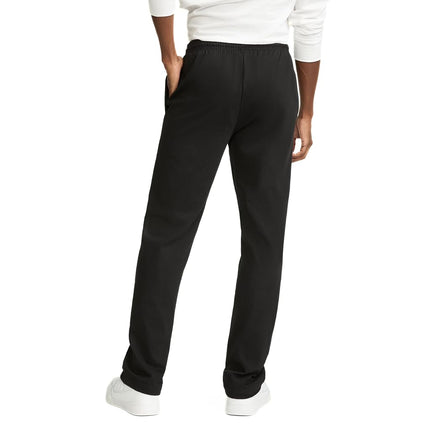 Champion Men's Open Bottom Light Weight Jersey Sweatpant Workout and Training Pants, Black, M UK