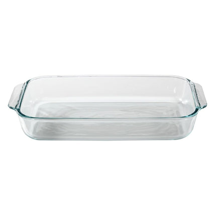Pyrex Basics 3 Quart Glass Oblong Baking Dish, Cle