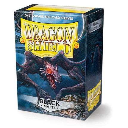 5 Packs Dragon Shield Matte Black Standard Size 100 ct Card Sleeves Value Bundle!
