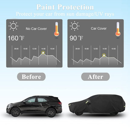 Morhept Car Cover for Toyota RAV4, Waterproof with Door Zipper