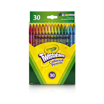 Crayola Twistables Colored Pencils, Always Sharp, Art Tools for Kids, 30 Count