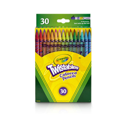 Crayola Twistables Colored Pencils, Always Sharp, Art Tools for Kids, 30 Count