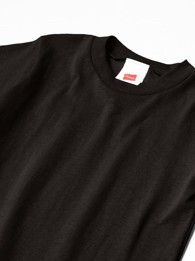 Hanes Boys' Essentials Camiseta de manga corta (paquete de 6), Negro, Pequeña