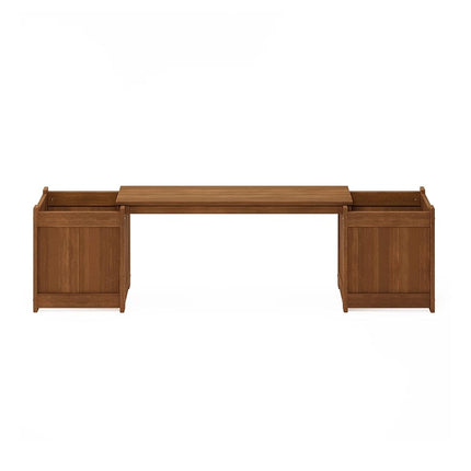 Furinno Hardwood Planter Box in Teak Oil, Wood, Natural, 182.12 (W) x 44.7 (H) x 28.96 (D) cm