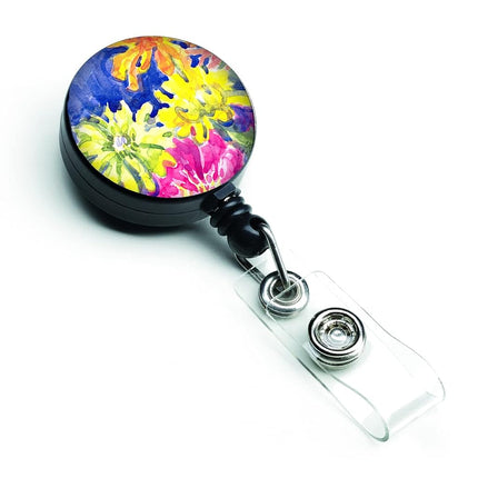 Caroline's Treasures Support de badge rétractable Fleur, multicolore (6122BR)