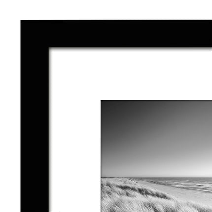 Americanflat 8x10 Photo Frame with Polished Plexi Cover - Set of 5 - Use as 7x5 Photo Frames with Mount or 10x8 Without Mount for Tabletop and Gallery Wall Display - Black