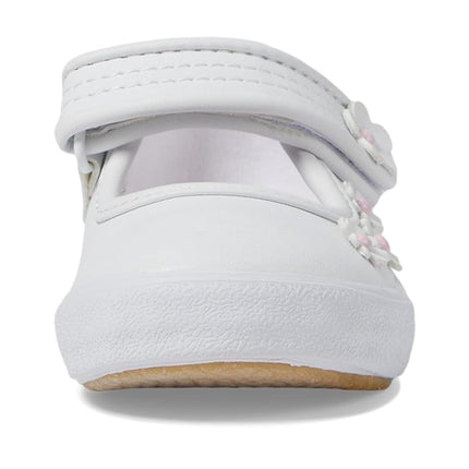 Keds Girl's Ella Mj Flowers (Toddler/Little Kid) Sneaker, White, 7 Toddler