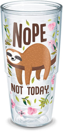 Tervis Sloth Nope Not Today Made in USA Double Wal