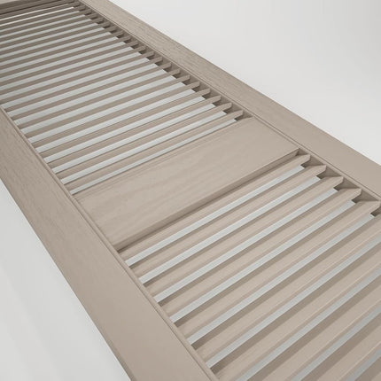 Mid America 00011236008 Standard Size Cathedral Top Center Mullion, Open Louver Vinyl Shutter, w/Installation Shutter-Lok's & Matching Screws (Per Pair), 008, 12"W x 36"H, Clay