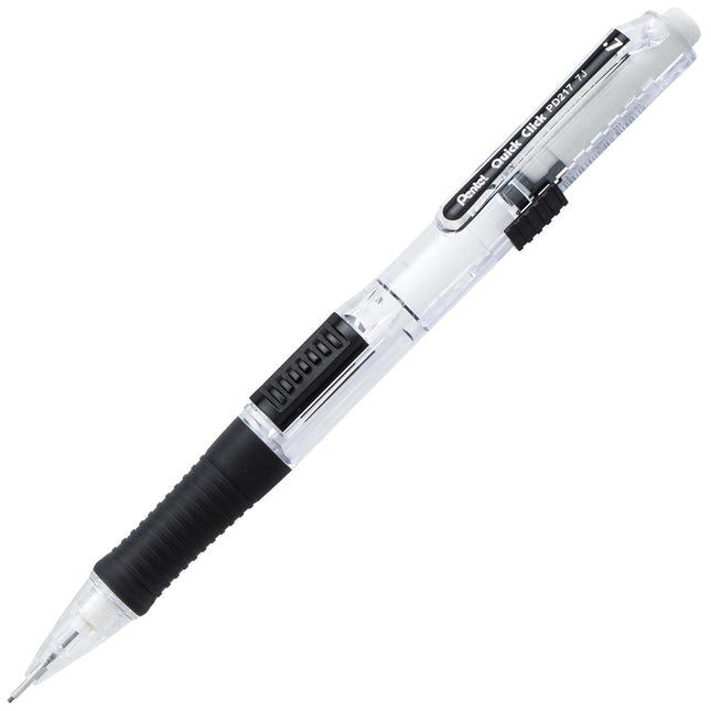 Pentel Quick Click Mechanical Pencil, (0.5mm), Includes Refill Lead and Erasers, Pack of 8 Pencils (PD215LEBP8)