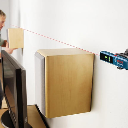 BOSCH GLL 1 P 65 Ft Line and Point Laser, Includes 2 AA Batteries & Versatile Mount
