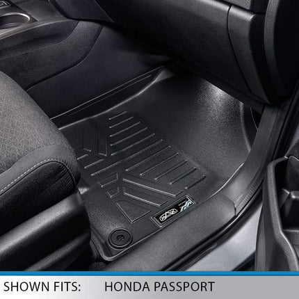 MAXLINER Custom Fit Floor Mats 2 Row Liner Set Black for 2019-2021 Honda Passport