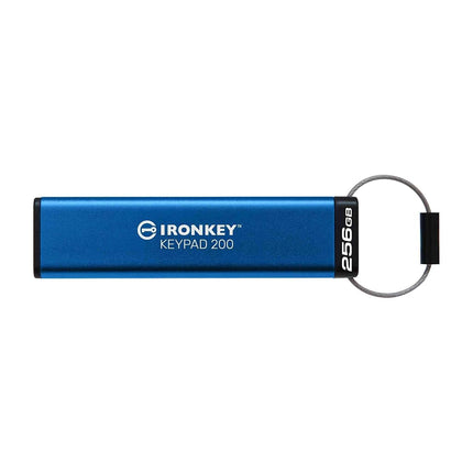 Kingston IronKey Keypad 200 Type -A hardware-encrypted USB Flash Drive FIPS 140-3 Level 3 (Pending) with XTS-AES 256-bit Hardware Encryption - IKKP200/256GB