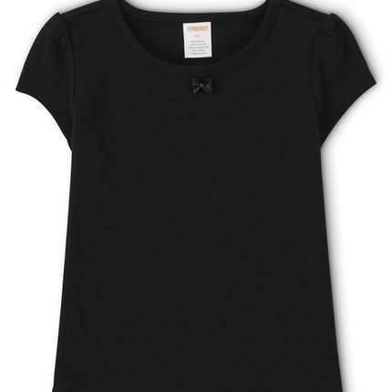 Gymboree Girls and Toddler Short Sleeve Basic Layering Shirt, Black, 10