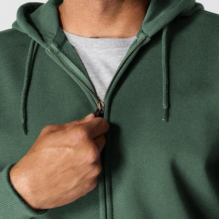 Carhartt Men's Rain Defender Loose Fit Heavyweight Full-Zip Sweatshirt, Forestry Green, M