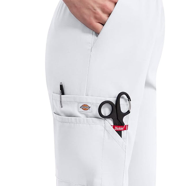 Dickies Women's 86106 Signature Missy Fit Pull-on Cargo Medical Scrubs Pants, White, XXS Short UK