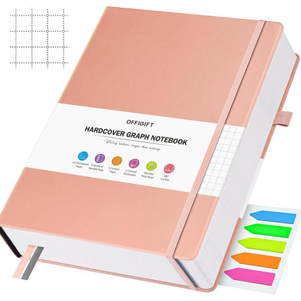 Graph Paper Notebook, 312 Numbered Pages, Squared 