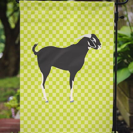 Caroline's Treasures BB7710GF Black Bengal Goat Green Flag Garden Size, Small, multicolor