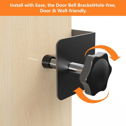 Anti Theft Doorbell Mount for Eufy E340, No-Drill Adjustable Doorbell Camera Mount Compatible with Eufy Doorbell, Not Block Doorbell Sensor, Apartment Doorbell Holder for Renters, Black