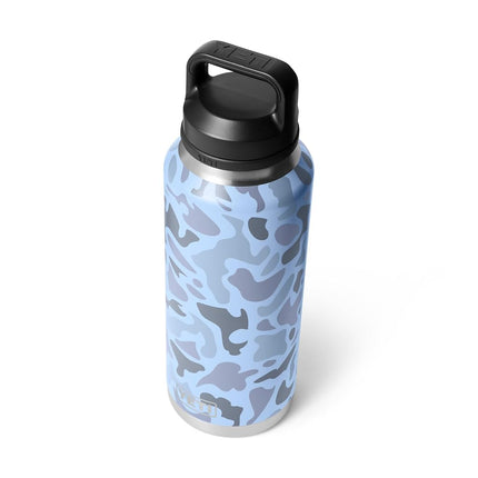 YETI Rambler 36 oz Bottle, Leakproof, Vacuum Insulated, Stainless Steel with Chug Cap, Blue Camo