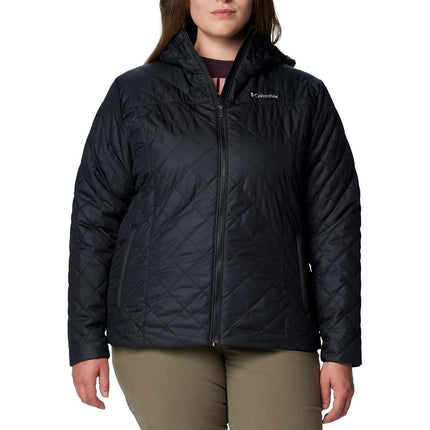 Chaqueta Columbia Copper Crest II con capucha para mujer, color negro, talla 2X Plus