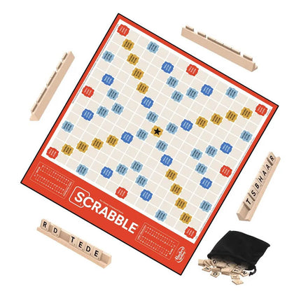 Juego de mesa Scrabble - Crucigrama clásico para niños de 8 años en adelante, divertida actividad familiar para 2 a 4 jugadores