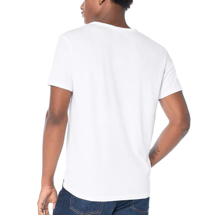 Lucky Brand Men's Venice Burnout Notch Neck Tee Shirt T, Bright White, XXL