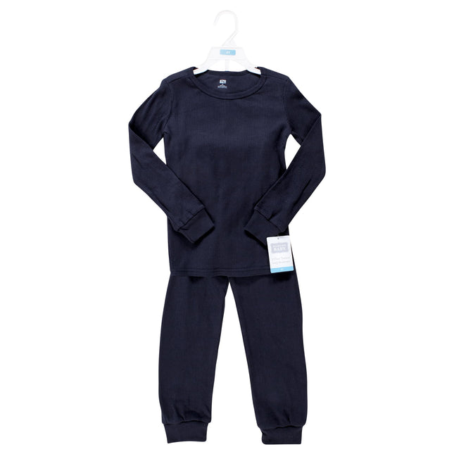 Ensemble de sous-vêtements longs thermiques 2 pièces unisexe Hudson Baby, Marine, 10 ans