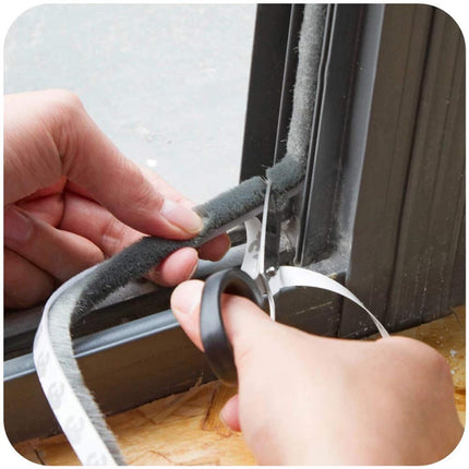 Weather Stripping Brush for Sliding Windows/Doors Frame Side,Pile Self Adhesive Weatherstrip Seal Strip Sealer Draft Stoppers (33ft x11/32 Backing x 11/32 Brush inch, White)