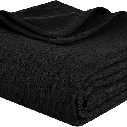 Superior 100% Cotton Thermal Blanket, Soft and Bre