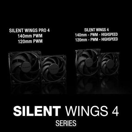 be quiet! Silent Wings 4 140mm PWM High-Speed Fan, Fluid-Dynamic Bearing