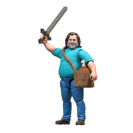 Mattel Minecraft Action Figure & Accessories Set, 4-inch Steve Posable Character Collectible Inspired by A Minecraft Movie, JFR57