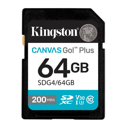Kingston Canvas Go Plus SDXC Memory Card Gen4 200M