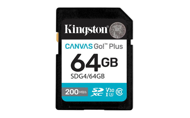 Kingston Canvas Go Plus SDXC Memory Card Gen4 200M