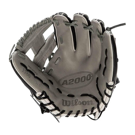 WILSON mens Infield Baseball Glove, 11.5" - Black/Grey SuperSkin Glove, 11.5 US