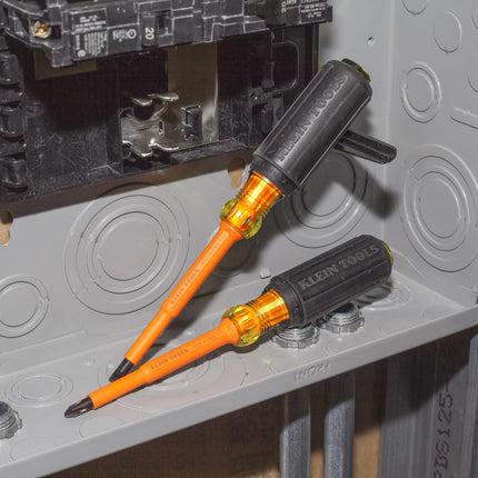 KLEIN TOOLS 2-Piece Set of 4" Insulated Screwdrivers Klein Tools 33532-INS