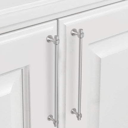 POVEFONK 6 Pack 10 inch(254mm) Brushed Satin Nickel Kitchen Cabinet Handles Cabinet Pulls Sliver Drawer Pulls Kitchen Cabinet Hardware Handles Drawer Pulls Dresser Handles