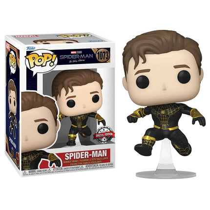 Funko Pop Marvel's Spiderman No Way Home: Spiderman (Black/Gold) (Unmasked) Figure (AAA Anime Exclusive) (65038)
