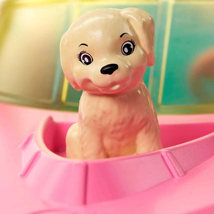 Barbie Boat with Puppy and Themed Accessories, Floats in Water