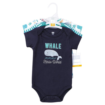 Hudson Baby Bodysuits de Algodón Unisex para Bebés, Personajes Marinos, 9-12 Meses, Personajes Marinos, 9-12 Meses